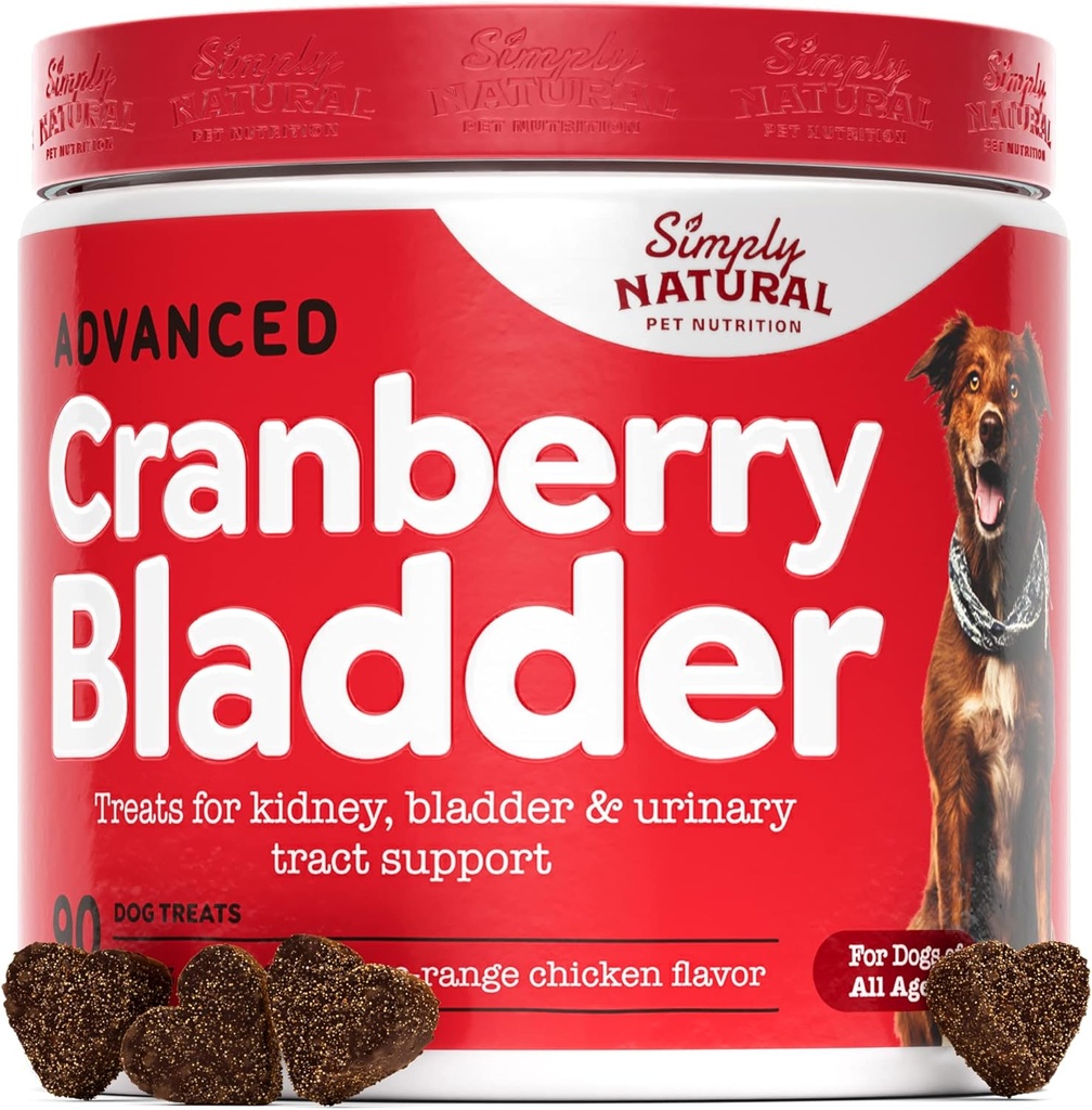 Hund UTI Behandlung - Cranberry Ergänzung für Hunde, Natürliche Antibiotika für Hunde zu glauben Hund Urinary Tract Infection, Unterstützt Blasen, Nieren & Immunsystem - 90 Cranberry Chews