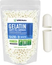 XPRS Nutra Größe 3 Leere Kapseln - 1000 Graf Leere Gelatine Kapseln - Pillen DIY Kapsel Füllung - Pure Bovine Pille Gel Kapseln Fillable Do-It-Yourself Vitamine und Ergänzungen (Weiß)