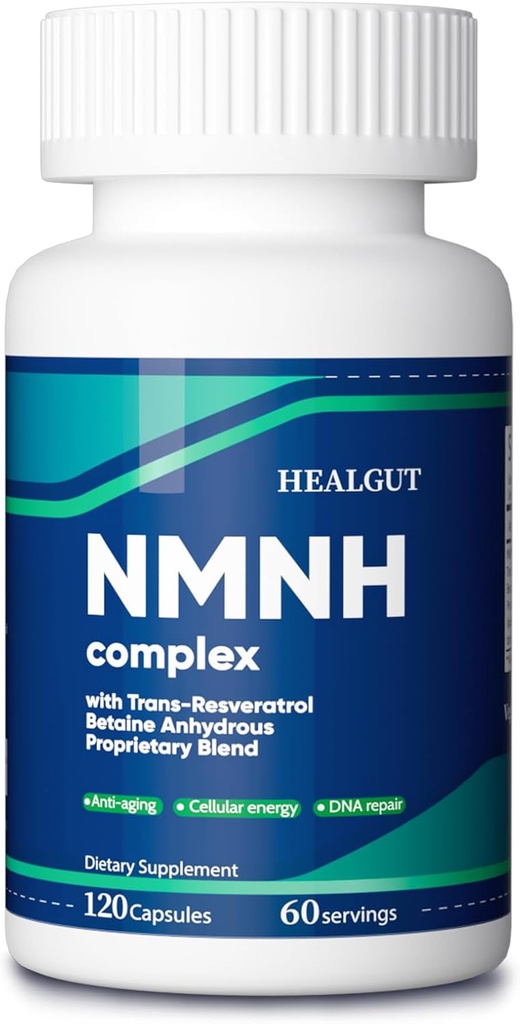 NMN Ergänzung Alternative für Alterung Frauen: NMNH Liposomal (Dihydronicotinamid Mononukleotid) mit Trans-Resveratrol & Betaine Anhydrous zu unterstützen NAD+ und Anti-Aging -120 Kapseln