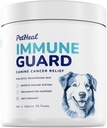 PetHeal Immunschutz - Fortgeschrittene Unterstützung für Hunde mit Krebs- Natürliche Inhaltsstoffe - Peanut Butter Flavor - APRX. 55 Weiche Kauen