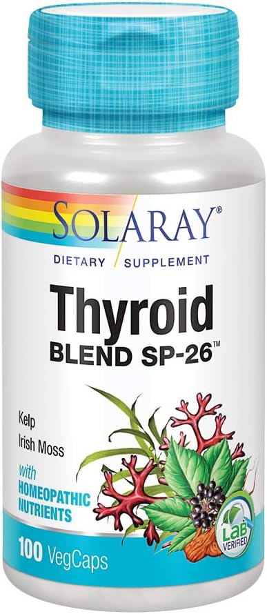 SOLARAY Schilddrüse Mischung SP-26 | Kräutermischung w/Cell Salz Nährstoffe helfen gesunde Schilddrüse Funktion | Non-GMO, Vegan | 100 Serv | 100 VegCaps zu unterstützen