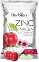 HERBION Naturals Zink, Echinacea & Vitamin C Lozenges 25 CT, Nahrungsergänzung für Erwachsene & Kinder 5+, fördert Wellness für die ganze Familie, 25 Graf, Kirsche, 1 Packung
