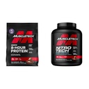 Muscletech Whey Protein Powder Phase8 Protein Pulver | Whey & Casein Protein Mischung & Whey Protein Pulver Nitro-Tech Whey Protein Isolate & Peptide | Milch Schokolade, 4 Pfund