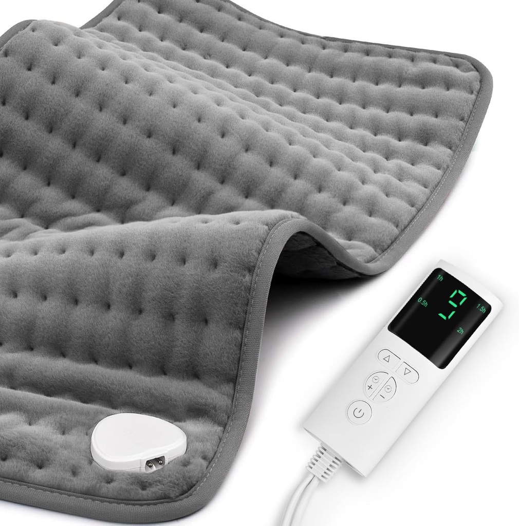 Heizkissen für Rückenschmerzen Relief & Cramps 17"x33" Große, feuchte trockene Wärmeoptionen, XL elektrische Heizkissen, 9 Wärmeeinstellungen, maschinell waschbar, Auto-Off, Geschenke für Damen, Mom, Männer