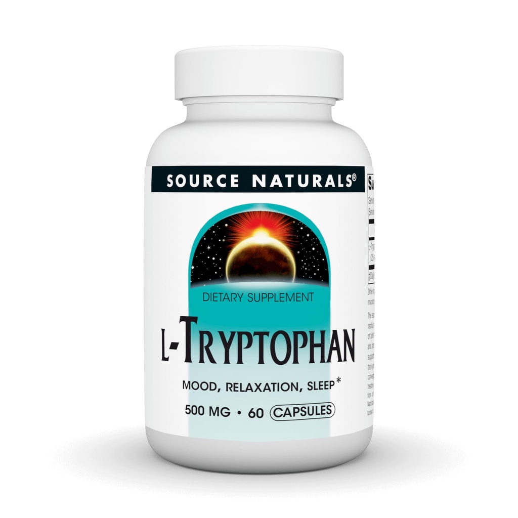 Quelle Naturals L-Tryptophan, für Stimmung, Entspannung und Schlaf*, 500mg - 60 Kapseln