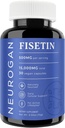 Neurogan-Fisetin-Ergänzung 500MG - 30 Count 98% Pure | Healthy-Aging & Brain Gesundheit Fisetin Kapseln | Brain Ergänzungen für Gedächtnis und Fokus, Senolytic Support | Natürliche Polyphenole, Non-GMO