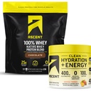 100% Whey Protein Pulver, Schokolade 4 lb & Hydration + Energie Elektrolyte, Orange Mango 40 Servierungen