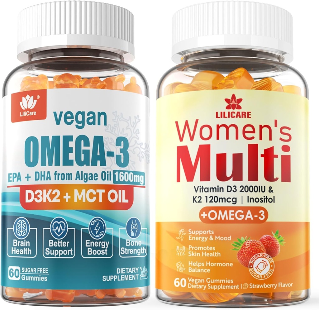 Frauen Multivitamin Gummis Vegan Omega3 Gummis 1280mg