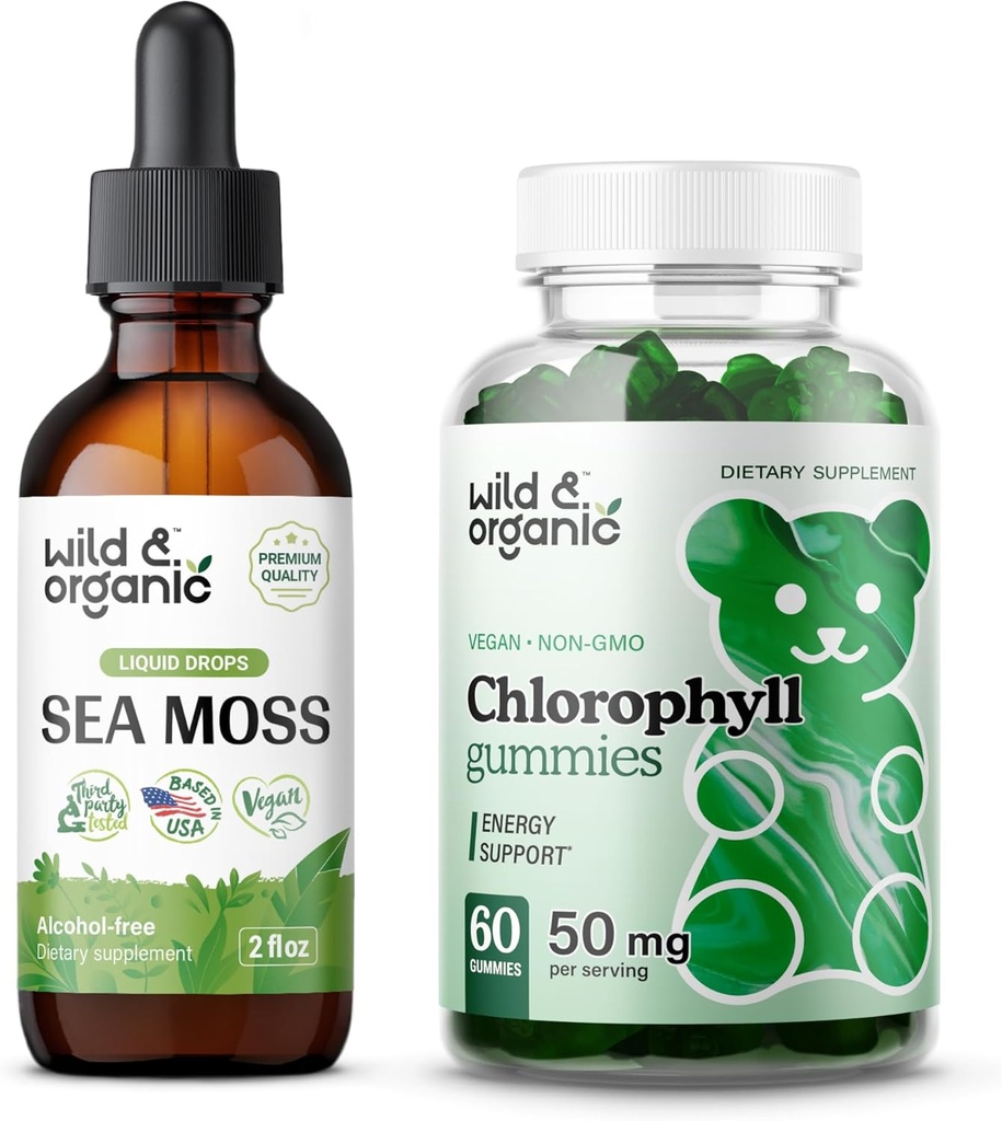 Wild & Organic Sea Moss Tinkture 2 fl oz & Chlorophyll Gummis