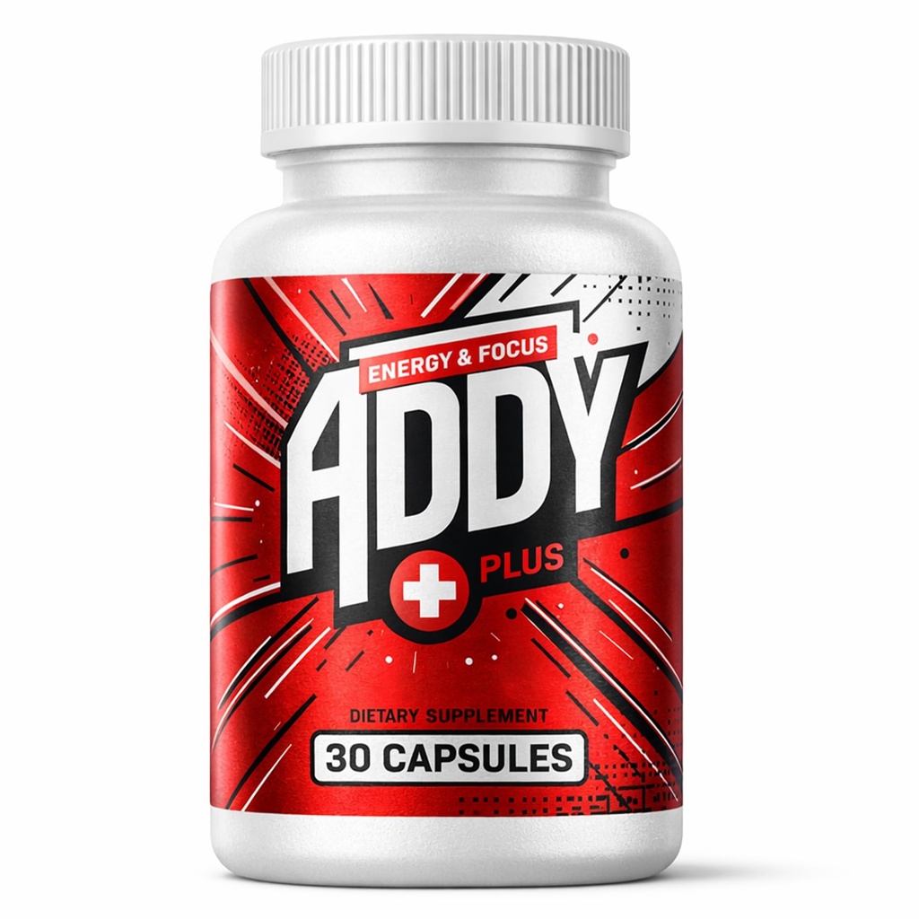 ADDY Plus - Brain Booster - Fokus, Energie und Gedächtnis Unterstützung Vitamine - Adderall Alternative - Fokus & Energie-Ergänzung - Saubere Energie - Sharp Focus - Get More Done with Addy Plus - 30 ct