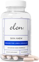Elon Haut neu mit hydrolysierten Collagen & Hyaluronsäure & Trauben Seed Extrakt & Antioxidantien | Hydrating & Anti-Aging-Ergänzung für Vibrant Hautgesundheit (90 Kapseln)