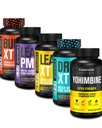 Jacked Factory Thermogenic Fat Burner Weight Loss Supplement - Burn-XT Thermogenic und Lean PM Nighttime Weight Loss Sleep Aid - Lean-XT Koffeinfrei Fat Burner, Yohimbine Capsules, Dry XT Diuretic