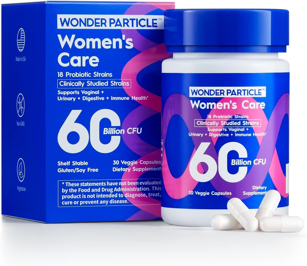 Probiotics for Women with Prebiotics and Cranberry, 60 Billion CFU, 18 Strains, Women’s Daily Probiotic, for Digestive Vaginal & UTI Health, Non-GMO, No Soy&Gluten, 30