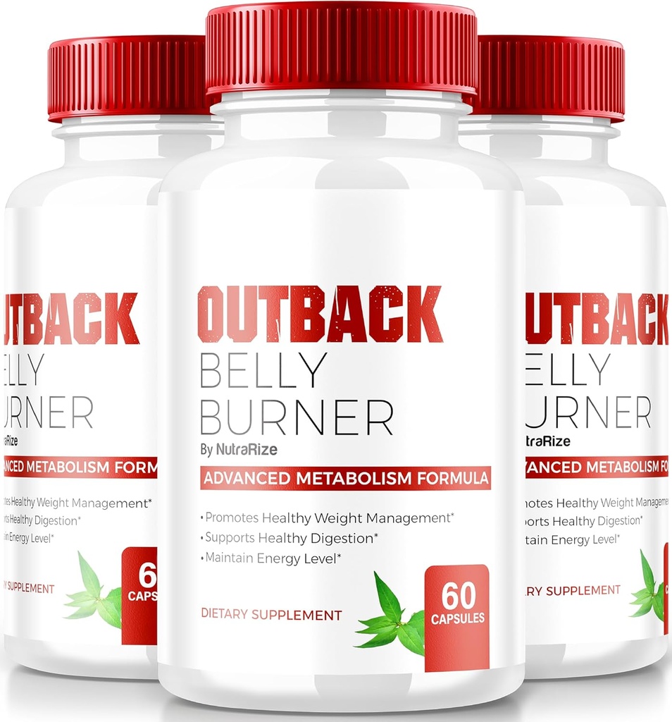(3 Pack) Outback Belly Burner Pills, Premium Out Back Belly Burner Keto Capsules, All Natural Keto Weight Loss Supplement zur Unterstützung von Fitness und Body Goals, Official Outback BellyBurner (180 Kapseln)