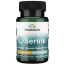 Swanson Ajipure L-Serine Pharmacecal USP Grade hohe Reinheit Aminosäure Ergänzung Kognitive Funktion Gehirn Gesundheit 500 mg 60 Veggie Kapseln