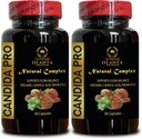 Generische Candida PRO - Komplette Detox Pillen, Caprylsäure, Probiotika für Frauen und Männer, Verdauungsmedizin, Candida Assist, Black Walnut, Wormwood - 2 Flaschen