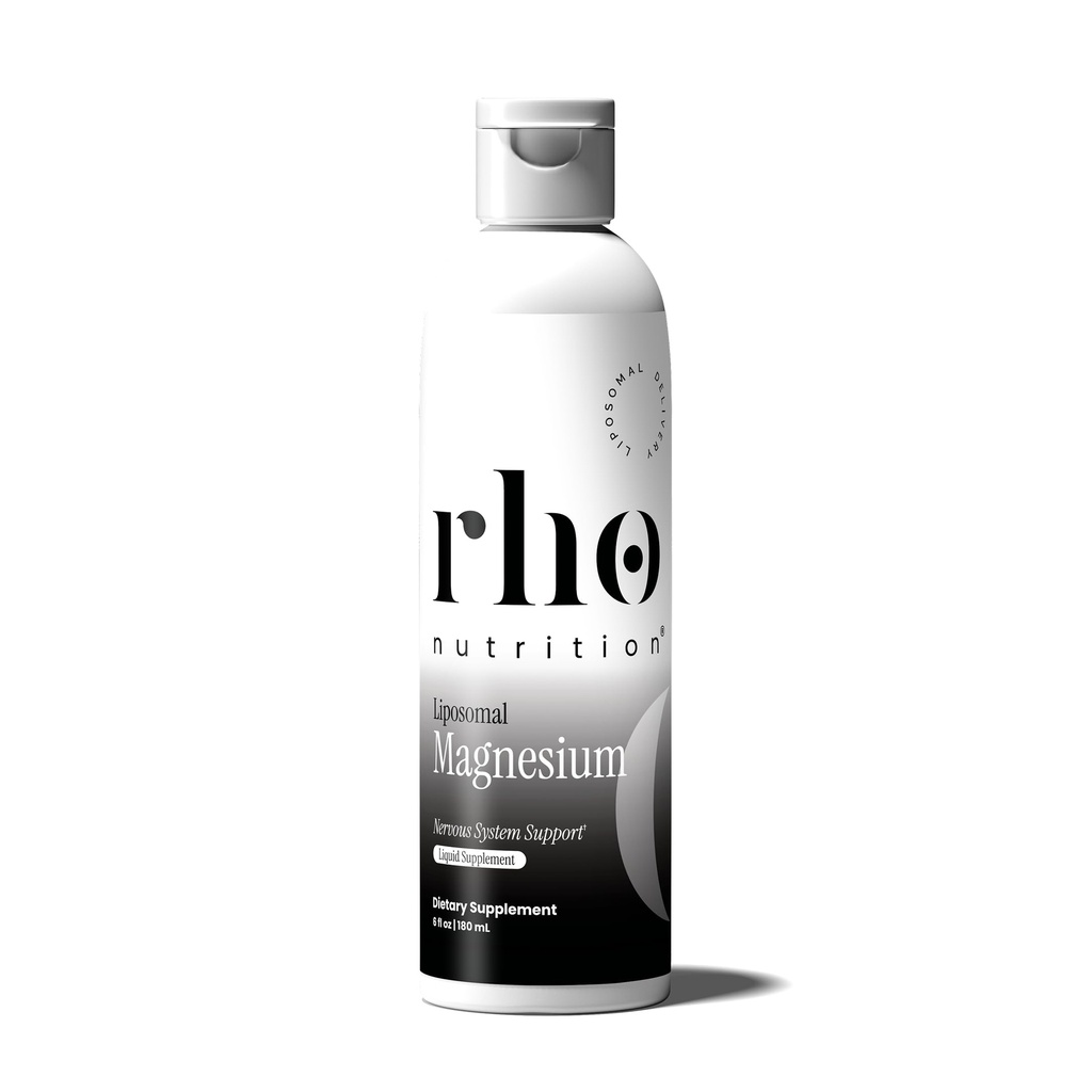 Rho Nutrition Liposomal Magnesium - Hohe Absorption flüssiges Magnesium Bisglycinat Vitamin Supplement - Unterstützt Muskel-Recovery, Entspannung, Gedächtnis & Kognitive Funktion für Männer & Frauen