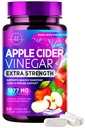 Apfelessig Kapseln 1877mg - Extrastärke ACV Pillen mit Vitamin D3 & Zink - Apfelessig Pillen Ergänzung für Verdauung, Energie & Immununterstützung, Non-GMO, Bottled in USA - 60 Kapseln