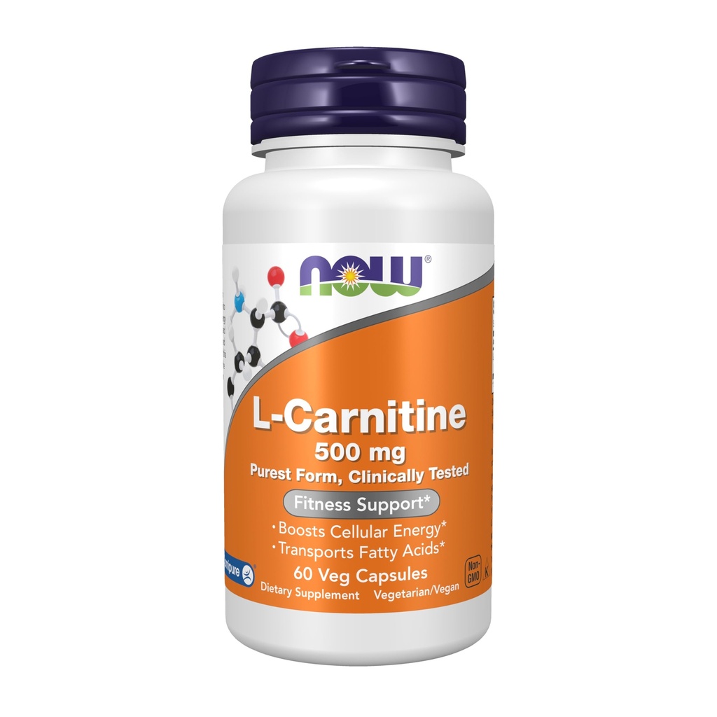 JETZT Nahrungsergänzungsmittel, L-Carnitin 500mg, Reinste Form, Aminosäure, Fitness-Unterstützung*, 60 Veg Kapseln