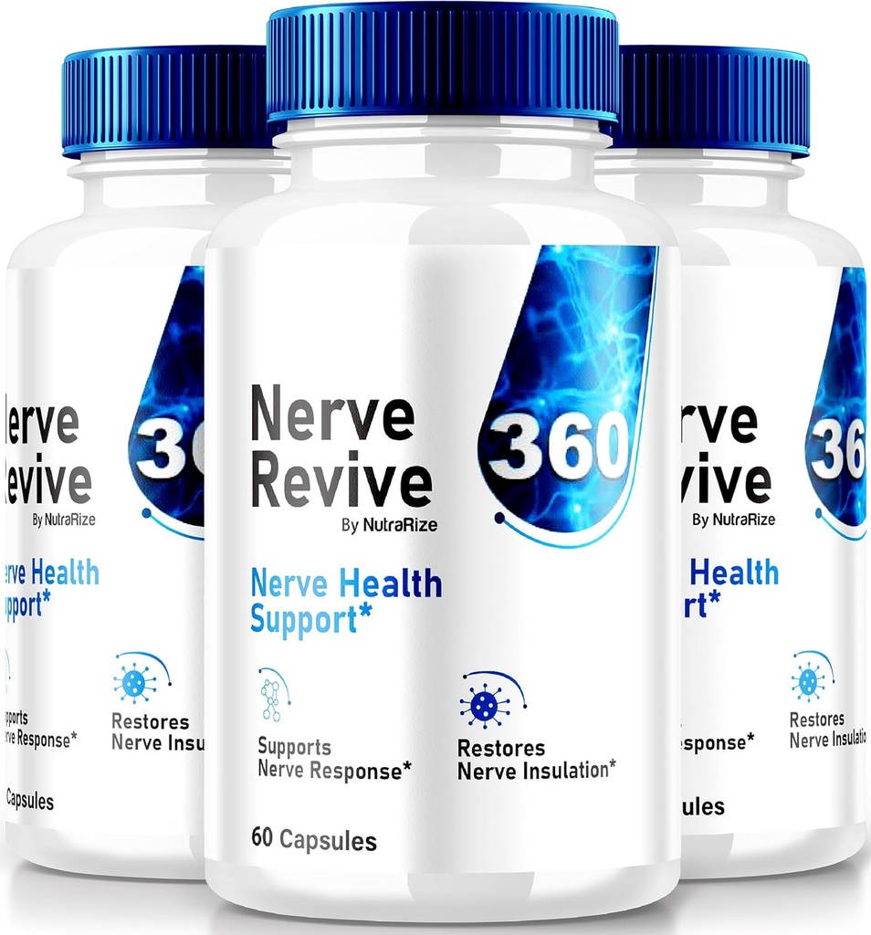 (3 Pack) Nerve Revive 360 Supplement, Alle natürlichen Nerve Unterstützung für allgemeine Wellness, Premium-Formel, NerveRevive 360 Vitamin Capsules, Offizielle Bewertungen (180 Kapseln)