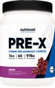 Nutricost Pre-X Xtreme Pre-Workout Komplexes Pulver, Trauben, 60 Portionen, Vegetarisch, Non-GMO und Glutenfrei