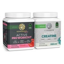 Sunwarrior Pre-Workout Pulver Pflanzen-Based & Vegan | 30 Servierungen, Wassermelone & Kreatin Monohydrat Pulver | Unflavored, 60 Servierungen