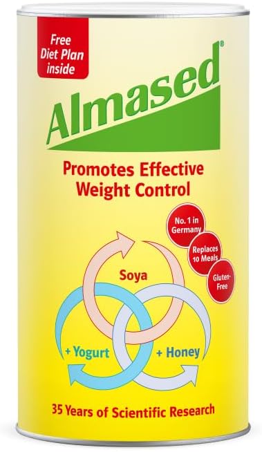 Almased Meal Replacement Shake - Plant Base Protein - Weight Loss Formula - Low-Glycemic High Protein Diät - Metabolism & Energy Booster - 17.6 Unze