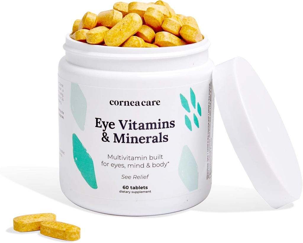 CorneaCare Vitamins and Minerals | Multivitamin for Vision & Health | Dry Eye Supplements | 60 Tablets