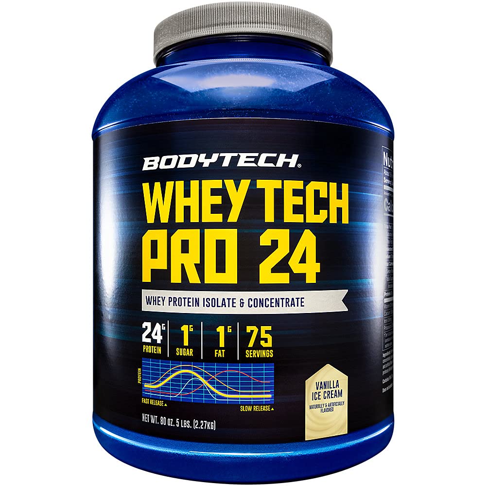 BODYTECH Whey Tech Pro24 Pulver Vanille Eis (5 lbs/ 75 Servierungen)