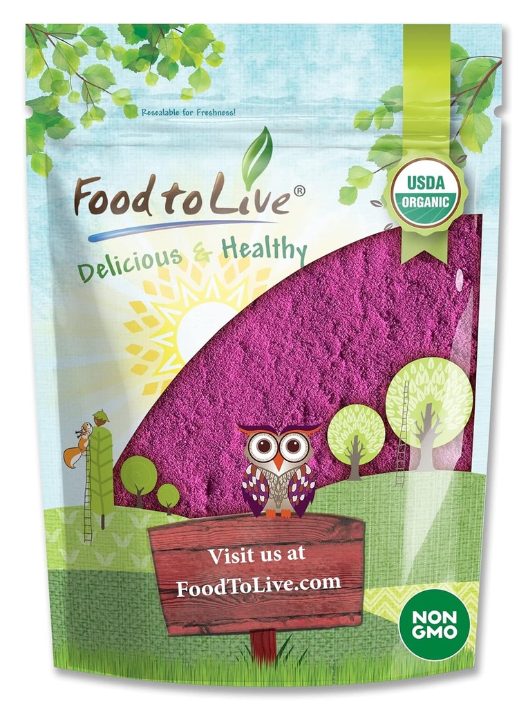 Lebensmittel zu leben Bio-Schwarz Johannisbeeren-Pulver, 4 Unzen — Non-GMO, Raw, Kosher, Vegan Superfood, Bulk, Rich in Antioxidantien, Groß für Säfte, Getränke und Glatteien, Enthält Maltodextrin