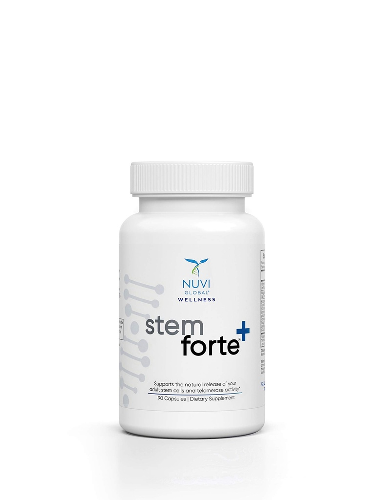 NuVi Global Stemforte Plus Stem Cell und Telomere Ergänzungen – Zellregeneration, Zellwachstum & Telomere Unterstützung für gesundes Altern & Cellular Health – 90 Kapseln für Männer & Frauen