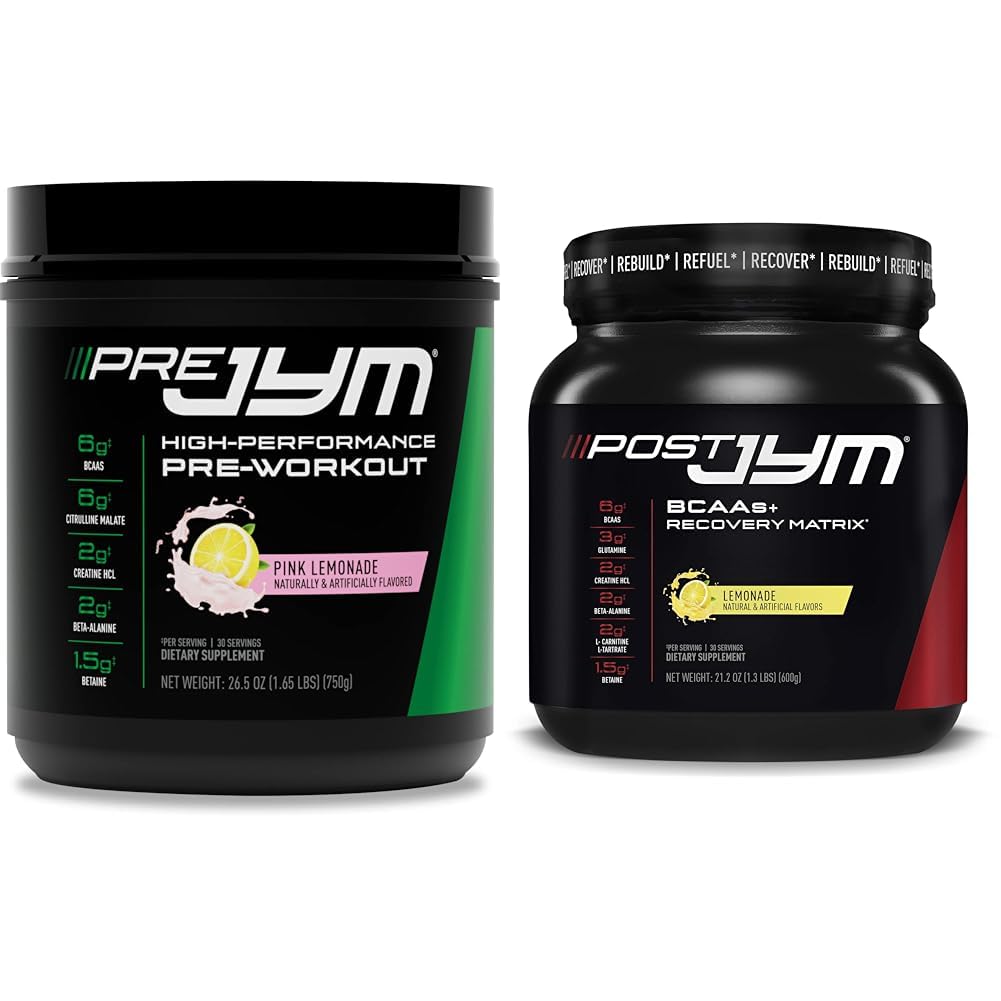 PRE JYM 30 Servierungen - Pink Lemonade & Post JYM Active Matrix - Lemonade Powder Bundle