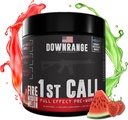 DownRange 1st Call Pre Workout Powder, Preworkout für Männer & Frauen, Aminosäure Beta Alanine & Koffein für Pumpe, Energie und Fokus Unterstützung, 30 Servierungen (Strawberry Watermelon)