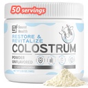 Colostrum Supplement Pulver für Menschen - Bio-Brand Colostrum Supplement für Gut Gesundheit, Haarwachstum, Schönheit und Immununterstützung - Entflammt (50 Servierungen)