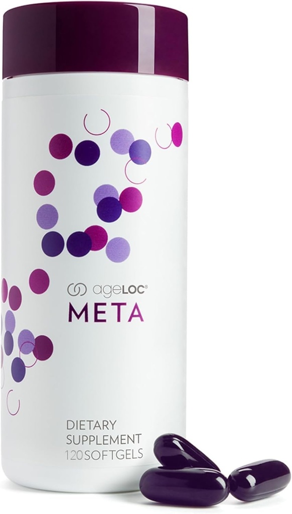 Nu Skin ageLOC Meta | Premium Nahrungsergänzungsmittel | Fortgeschrittene Weichgelkapseln Förderung der Metabolischen Gesundheit, Immununterstützung, Antioxidans Verteidigung und verbessert Gutgesundheit