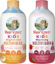 MaryRuth's Liquid Multivitamin (Apple Berry) & Nighttime Multimineral (Peaches & Cream) für Kinder | Clean Label Project Verified® | Vitamine für Energie, Muskelentspannung, & Gesamt Wellness | Vegan
