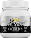 Bio-Kolostrum-Pulver für Gutgesundheit - 40% IgG, 100% reines Gras Fed-Pulver für Haarwachstum, Schönheit und Immune, leicht zu mischen, hohe Konzentration, ungeflammt (60 Portionen)