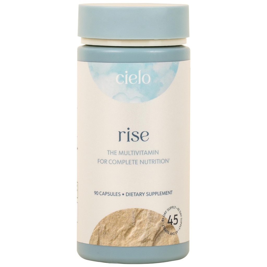Cielo Rise Multivitamin for Women and Men - Vitamin A, C, D3, E K2, & More - Magnesium Glycinate, Citrate, and Malate for Digestive Support - Complete Daily Nutrition (45 Day Supply)