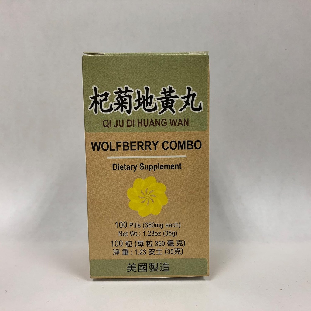 Wolfberry Combo:: Qi Ju Di Huang Wan:: Kräuterergänzung für trockene Augen, Blurred Vision:: Made in USA