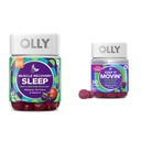 OLLY Muscle Recovery Sleep Gummies mit Melatonin, Tart Cherry & Vitamin D, Constipation Relief Gummis mit Rhubarb, Prunes & Amla - 40 & 30 Count