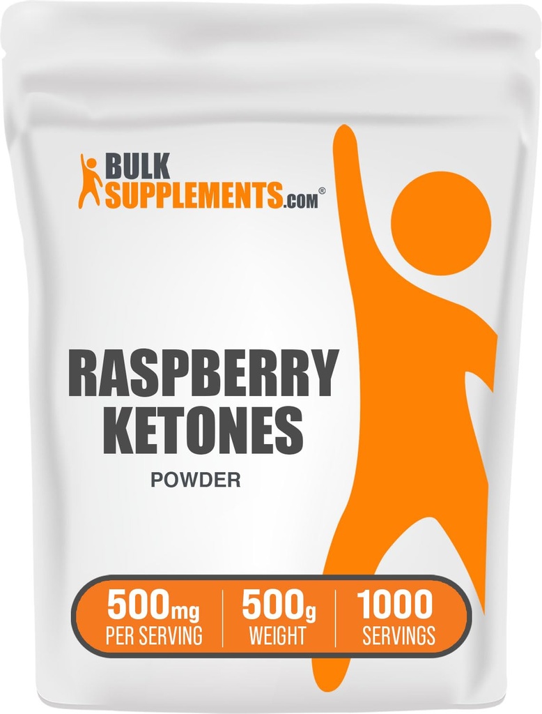 BulkSupplements.com Himbeere Ketone Pulver - Himbeere Ketone Beilage, Antioxidans Quelle - für Energieunterstützung, Glutenfrei, 500mg pro Servierung, 500g (1.1 lbs) (Pack von 1)