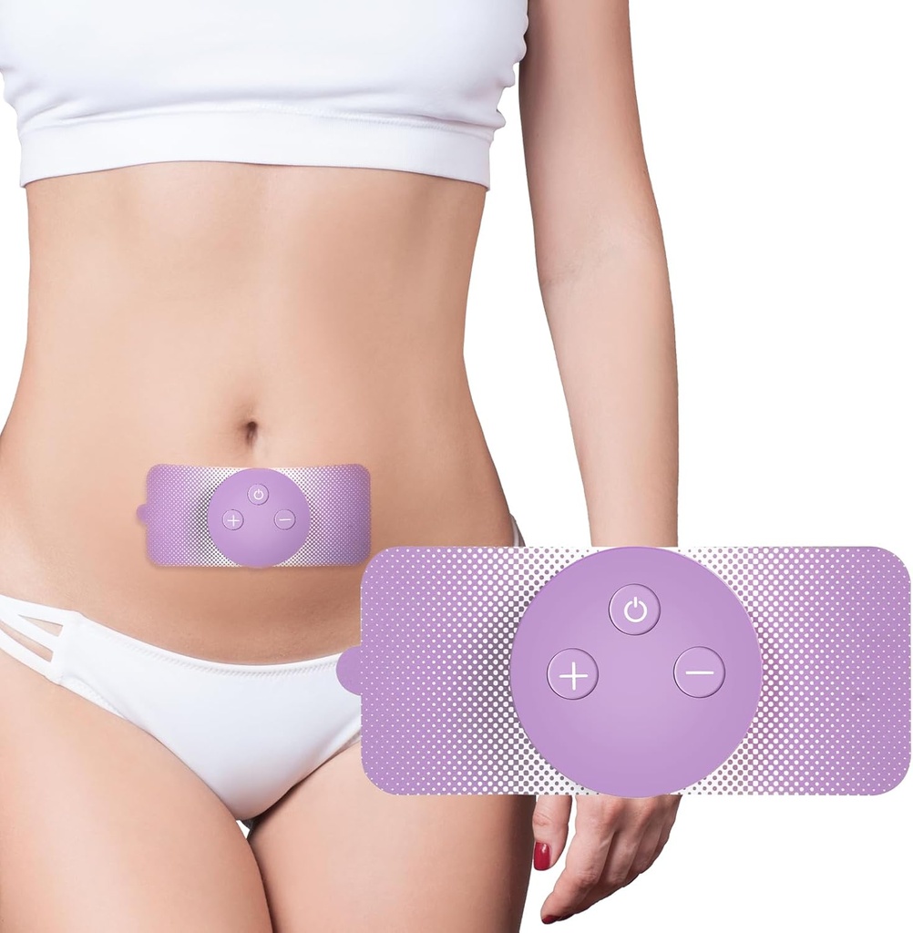 JUSTWILL Wireless Portable Period Cramps Schmerz-Relief-Simulator mit 3 Modi 30 Intensität wiederaufladbare TENS-Einheit für Menstrual Cramp Relief Home Medizinprodukte,Gift für Frauen Ehefrau Freundin