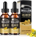 Mullein Tropfen für Lunge 480.000mg, 13 in 1 Vegan Mullein Leaf Extract 1600MG für Lung Detox & Cleanse (2)