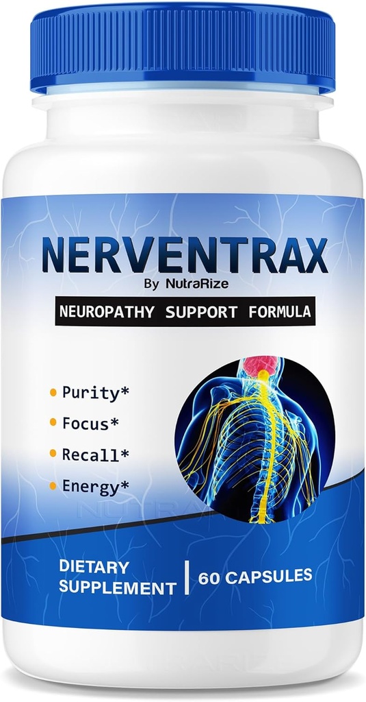 Nerventrax Kapseln, offizielle Formel zu unterstützen Nerve Wellness und Funktion, Alle natürlichen Nerve Vitamine, Premium Nerven Trax Supplement, Pastillas Review (60 Kapseln)