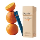Ownist Triple Collagen Liquid Packets On-The-Go - Peptide mit hydrolysiertem Marine Collagen, Elastin, Hyaluronsäure und Vitamin für gesunde Haut - Orange Flavor - 14 individuelle Stick Packs