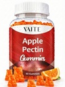 Apple Pectin Gummis - High-Fiber-Ergänzung mit 2000mg Natürliche Cholesterin-Unterstützung, fördert Verdauungs-Wellness & Stomach Komfort, Non-GMO & Gluten Kostenlose Kräuter-Ergänzungen - 60 Vegan Gummy