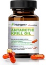 Antarktis Krillöl 350 mg, flüssige gefüllte Bio-Kapseln, Omega-3 EPA, DHA, Astaxanthin und Phospholipide Ergänzung, Unterstützung Herz, Gehirn & Gelenke Gesundheit, Kein Fisch Nachgeschmack, 30 Count