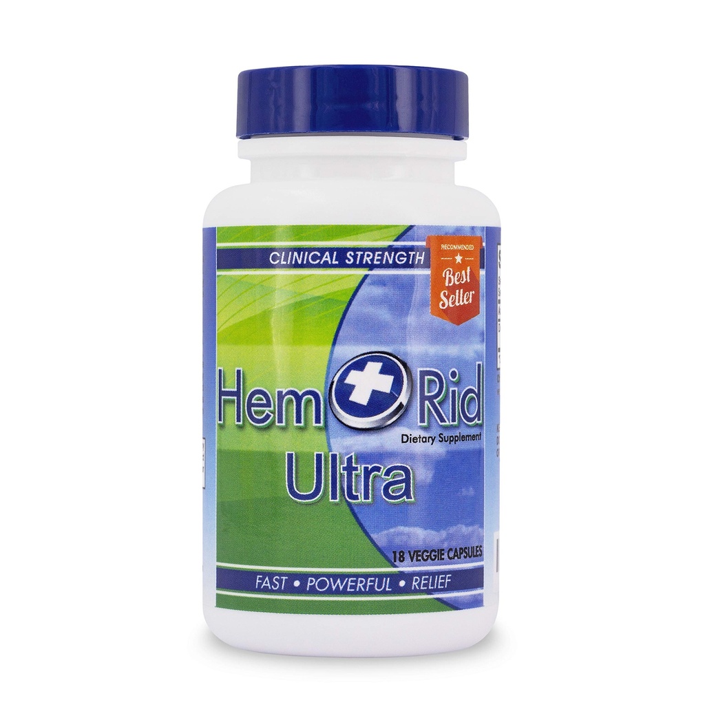 HemRid Ultra - Herbal Hemorrhoid Pills for Quick Comfort (2 Week Dose). Made in The USA. Assurance to Work or Your Money Back.