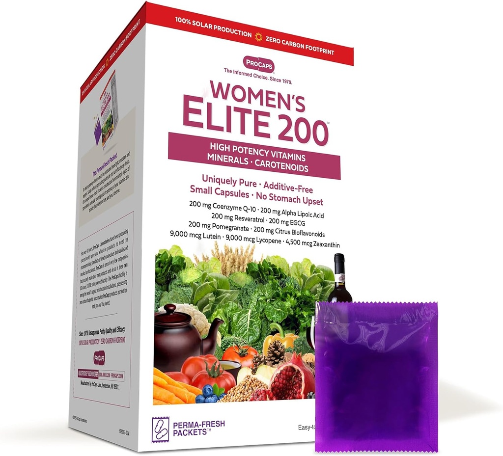 ANDREW LESSMAN Multivitamin - Frauen Elite-200 120 Packungen - Potent Nährstoffe Plus 200mg Jede Coenzym Q10, Alpha Lipoic Acid, Resveratrol, EGCG, Granatapfel, Citrus Bioflavonoids. Keine Zusatzstoffe
