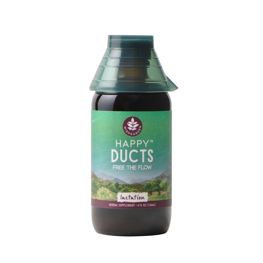 WishGarden Kräuter Happy Ducts Lactation Support - Clogged Milk Duct Relief Supplement, Herbal Breastfeeding Support Supplement Tincture for Breast Engorgement Relief and Clogged Milk Ducts, 4oz